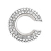 C Shaped Crystal Ear Cuff in Gold Tone and Silver Tone - Image 10