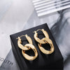 Minimalist Twisted Cuban Chain Hanging Drop Earrings for Women Punk Gold Color Detachable Round Circles Hoop Earring Ear Buckle - Image 3