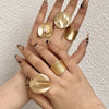 Elastic Rope Adjustable Rings for Women Men Irregular Geometric Matte Chunky Gold Color Finger Ring Charm Jewelry - Image 23