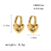 Stainless Steel Chic Heart Huggie Hoop Earrings Charm Gold Silver Color Jewelry for Women - Image 6