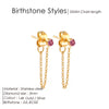 Zircon Birthstone Pendant Earrings 12 Zodiac Signs Stainless Steel Jewelry Party Gifts - Image 12