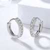 Silver Zirconia Huggie Hoop Earrings for Women Girls Sparkling Round CZ Wedding Engagement Party Jewelry Gift - Image 2