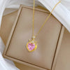 Heart Stainless Steel Zirconia Necklaces For Women Girls Love Gold Color Metal Necklace Party Birthday Daily Jewelry - Image 19