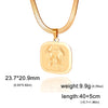 12 Zodiac Sign Necklace for Women Stainless Steel 12 Constellation Pendant Snake Neck Chain Choker Birthday Jewelry Gifts - Image 16