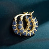 Full Pave Cubic Zirconia Spike Hoop Earrings in Many Colors - Image 12