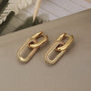 Retro Double Loop Design Drop Earrings Gold Color Geometric Round Hoop Earrings for Women Girls Punk Hip Hop Jewelry - Image 2