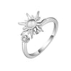 Sunflower Rotating Ring For Women Spinner Fidgets Adjustable Open Rings Cute Animal Butterfly Turtle - Image 9