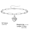 Heart Key Bowknot Charm Bracelet Stainless Steel Gold Color Double Layer Beads Chain Anklet Jewelry Gift - Image 7