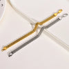 6mm Mesh Link Chain Bracelet For Women, Gold Plated Stainless Steel Adjustable, Jewelry 17cm-21cm - Image 1