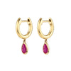 Gold Silver Color Teardrop Slim Zircon Drop Earrings For Women Hoop Colorful Earring Party Jewelry - Image 20