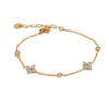Delicate Cubic Zirconia Flower Chain Thin Bracelet Bangle Stainless Steel Office Ladies Chic Jewelry Gift - Image 7