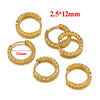 6pcs Stainless Steel Round Embossing Ear Rings Pvd Gold Plated Korean Earrings Hoops Earring for Women Female Girls Metal - Image 8