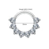 Titanium CZ Cartilage Hoop Earring 16G Septum Hoop Nose Ring Tragus Helix Daith Hinged Clicker Piercing - Image 10