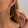 Cute Halloween Resin Pumpkin Ghost Star Dangle Earrings for Women Spooky Asymmetrical Charm Earrings Party Cosplay Jewelry Gift - Image 12