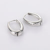 Chunky Oval Hoop Earrings in Gold-Tone or Silver-Tone - Image 11