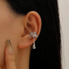 Stainless Steel Zircon Star C Shape Clip Earrings for Women Crystal Ear Cuff Without Piercing Girl Sweet 2000S Jewelry - Image 3