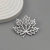 Creative maple leaf texture stainless steel brooch, and men's suit accessories, lapel pins, husband gifts - Image 3