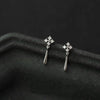 Silver Needle Simple Zircon Crystal Gold Silver Plated Earrings Jewelry Gift Butterfly Flower Girls Earrings - Image 17