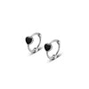 Colorful Drop Glaze Heart Hoop Earrings for Women Girl Simple Sweet Delicate Silver Color Small Huggies - Image 6