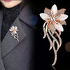 Elegant Opal Stone Flower Brooch Pins For Women Clothing Accessories Charms Rhinestone Tassel Brooches Party Jewelry Pin Gifts - Image 2