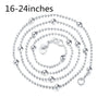 40-60CM Silver Necklace bead chain For Women Jewelry Christmas Gifts - Image 4