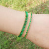 Emerald Cubic Zirconia CZ Tennis Bracelets for Women Gold Plated Charm Green Female Bangles Wedding Jewelry Gift - Image 4