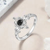 Silver Plating Witches Knot Rings for Women Obsidian Celtic Trinity Knot Ring Pagan Wicca Cross Jewelry Year Gift - Image 1