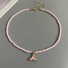 Whale-Tail Pendant Necklace with Colorful Seed Beads - Image 7