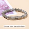 JD Stone Tiger Eye Amethyst Rectangle Bar Charm Bracelet Women Men Stone Powder Crystal Rough Chakra Jewelry - Image 12