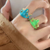 Tree Frog Ring Green Funny Frog Ring Blue Frog Ring Ring Adjustable Opening Ring Party Gift Jewelry - Image 4