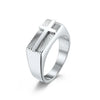 Unisex Stainless Steel Cross Signet Ring Radiant Sunburst Texture Christian Religious Finger Band Men Women Faith Jewelry Gift - Image 8