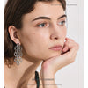 NiNice Earrings Stainless Steel for Women Circle Link Pendant Design Exaggerated Personality Heavy Industry Gift - Image 6