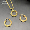 Gold Plating Classic Jewelry Set for Women Large Circle Earring Pendant Dubai Wedding Anniversary Accessories Gift - Image 1