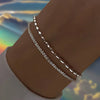 6Pcs Silver Rhinestone Bracelets for Women Girls Korean Sparkling Starry Sky Charm Bracelets Party Jewelry - Image 8