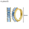 13mm Crystal Hoop Earrings for Women Silver Needle Zircon Huggie Small Earrings Hoop Piercing Jewelry Gifts - Image 53
