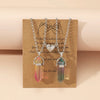 1Pair Magnet Heart Couple Necklace Quartz Crystal Hexagonal Column Pendant Necklaces Valentine's Day Gift for Women Men - Image 1