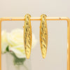 Metal Frosted Texture Piercing Earrings Hight Quality Gold Color Long Drop Earring For Women Gothic Jewelry Accessories - Image 5