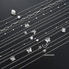 13Pcs/Set Simple Temperament Necklace Set Butterfly Pearl Heart Star Zircon Silver Color Necklace for Women Jewelry Gift - Image 4