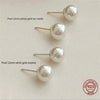 Senlissi 4-14mm Rio Silver Pearl Earrings Silver Stud Earrings for Women Jewelry Gifts - Image 3