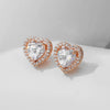 Loving Heart Zirconia Stud Earrings For Women Girls Silver Color Metal Crystal Ears Accessories Wedding Jewelry Gifts - Image 12