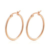 30-80mm Big Simple Classic Hoop Earrings For Women Girls Circle Stainless Steel Earrings Gold Silver Color Round Earings Gift - Image 9