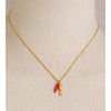 Stainless Steel Enamel Red Chili Necklace Pendant Stylish Unique Chic Collar Jewelry Gold Platinum Pvd Plated - Image 4