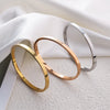 Oval Smooth Bracelet Bangle Minimalist Gold Sliver Charm Jewelry Gifts for Women - Image 5