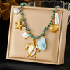 316L Stainless Steel Golden Sun Heart Ocean Multi-Pendant Necklace Women Summer Beach Rope Chain Vacation Jewelry - Image 8