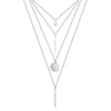 MinaMaMa Stainless Steel Chain Pentacle Star Round Coin Moon Bar Pendants Necklaces For Women Multi Layered Necklaces - Image 20