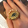Women Vintage Eyes of Demon Earring Ring Exaggerated Earrings Style Imitated Pearl Girls Delicate Tassels Jewelry - Image 4