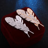 Temperament Elegant Full Rhinestone Hollow Feather Brooches for Men Classic Brooch Suit Lapel Pin Jewelry Accessories - Image 2