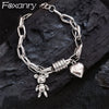 Love Heart Bear Pendant Bracelets For Women Girls Vintage Personality Temperament Cute Daily Party Jewelry Gifts - Image 1