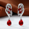 Female Blue Rainbow Stone Earring Silver Color Clip Earrings For Women Charm Crystal Zircon Wedding Jewelry - Image 11