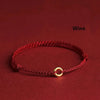 Hand Braided Red Rope Bracelet Copper Lucky Bead Hand Rope Couple Bracelet Simple Buckle Ethnic Female Accessory - Image 7